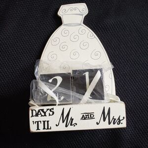New Primitives by Kathy Countdown to Mr & Mrs Wedding Day Wood Calendar Gift